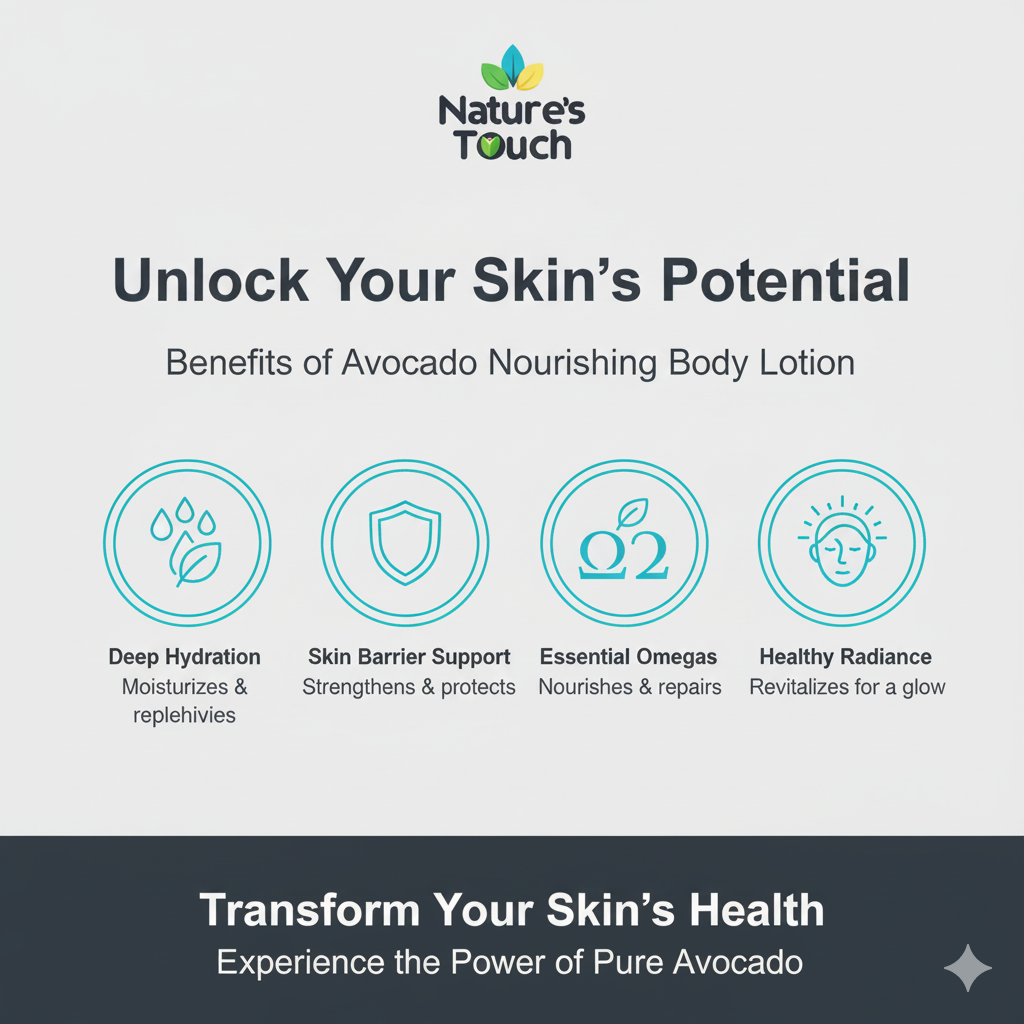 Nature's Touch | Avocado Nourishing Body Lotion with Essential Omegas