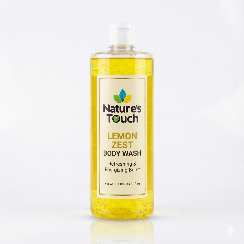 Natures Touch Lemon Zest Body Wash | Refreshing & Energizing Burst