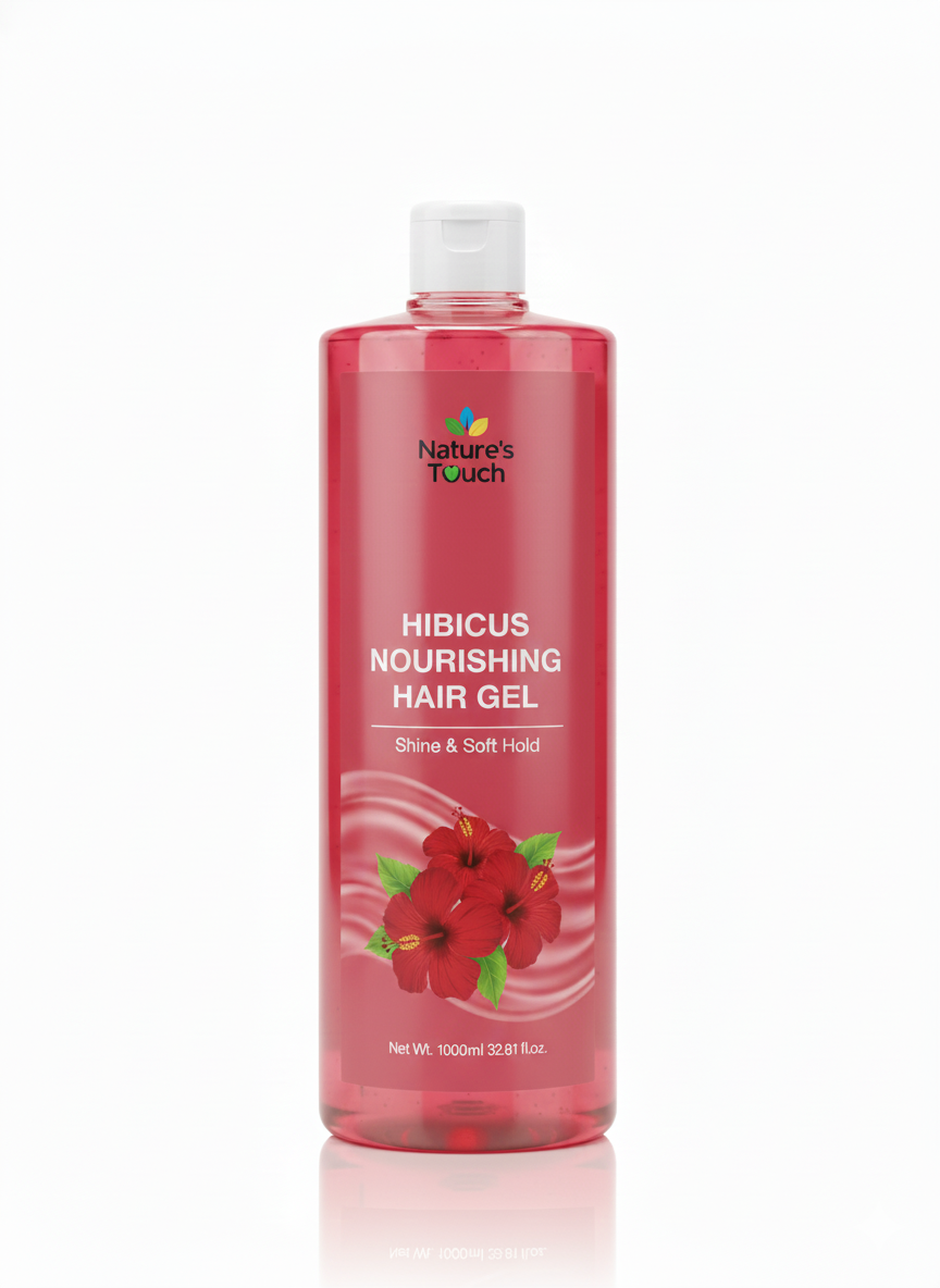 Natures Touch Hibiscus Nourishing Hair Gel | Shine & Soft Hold