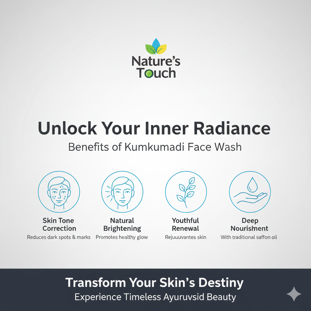 Nature's Touch | Kumkumadi Transparent Face Wash for Ayurvedic Brightening & Tone