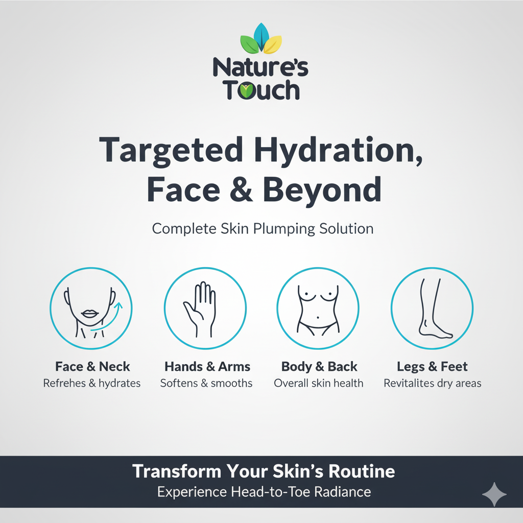 Nature's Touch | Hyaluronic Acid Hydrating Face Gel for Intense 24-Hour Moisture