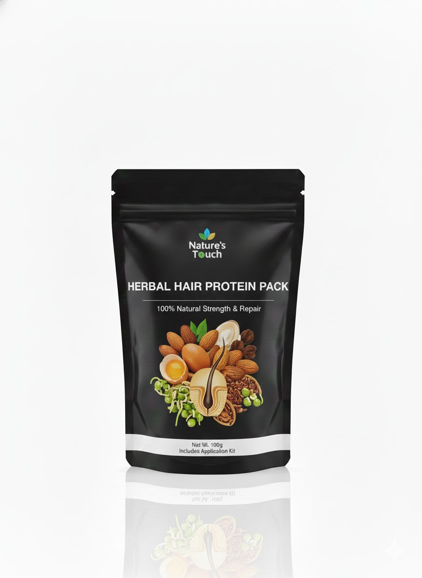 Natures Touch Herbal Hair Protein Pack | 100% Natural Strength & Repair
