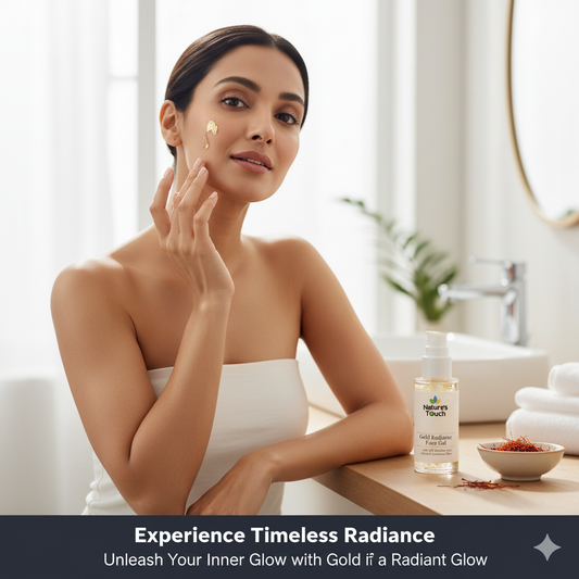 Nature's Touch | Gold Radiance Face Gel with 24K Gold for Anti-Aging & Luminous Skin