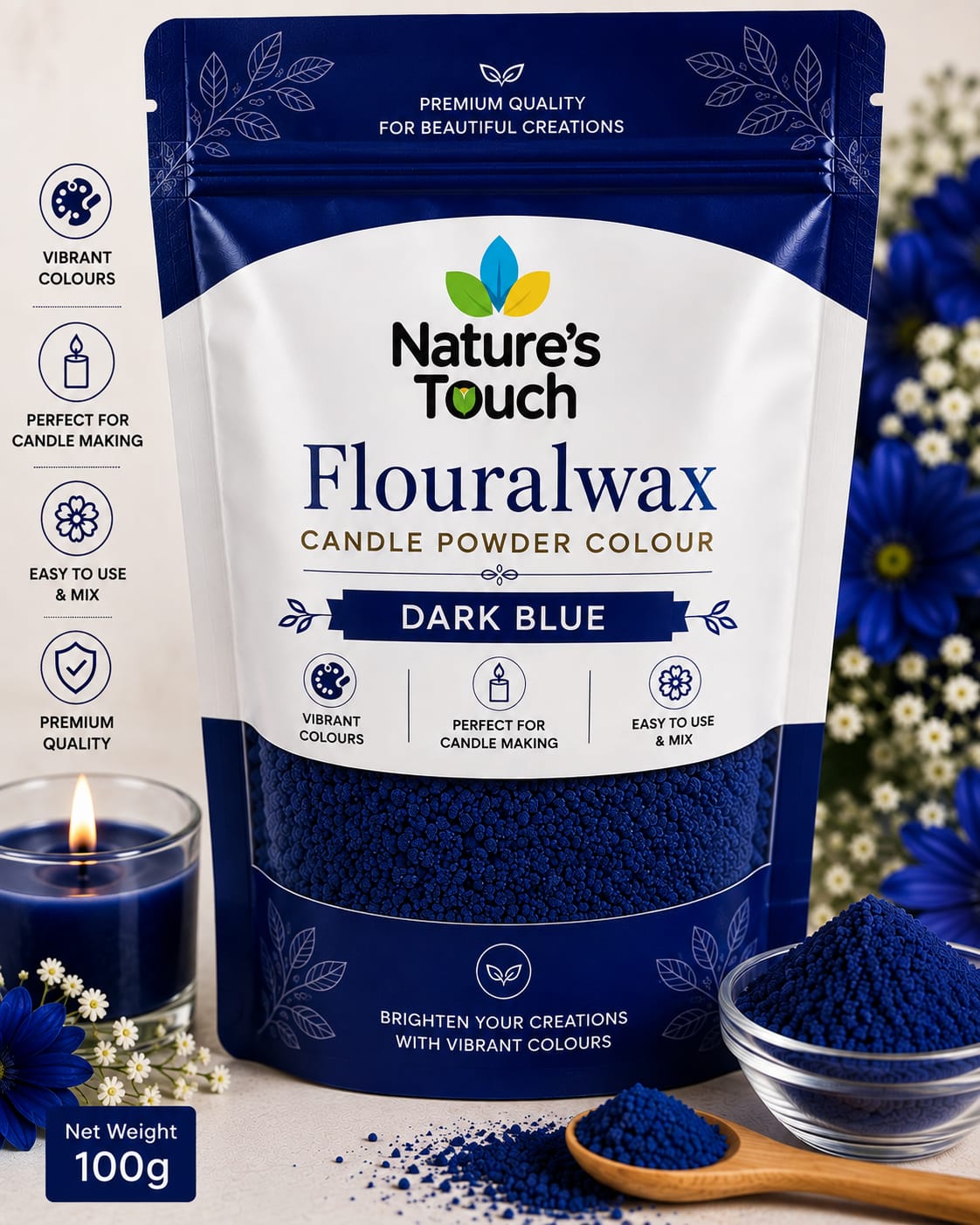 Nature's Touch FloralWax Candle Powder Colours
