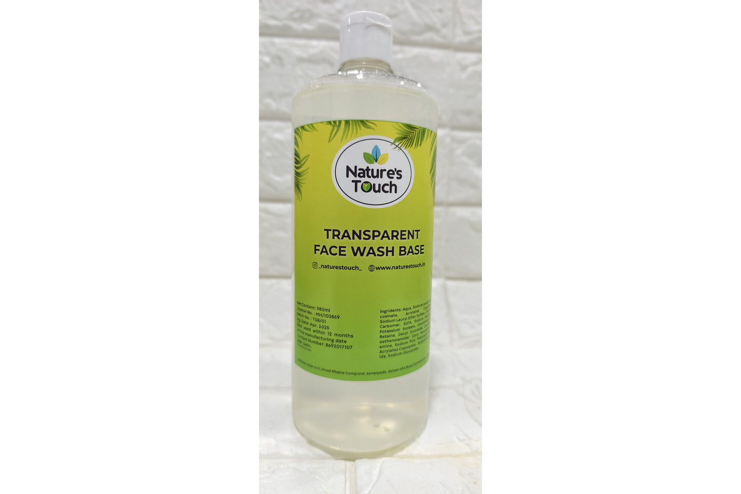 Transparent Face Wash Base