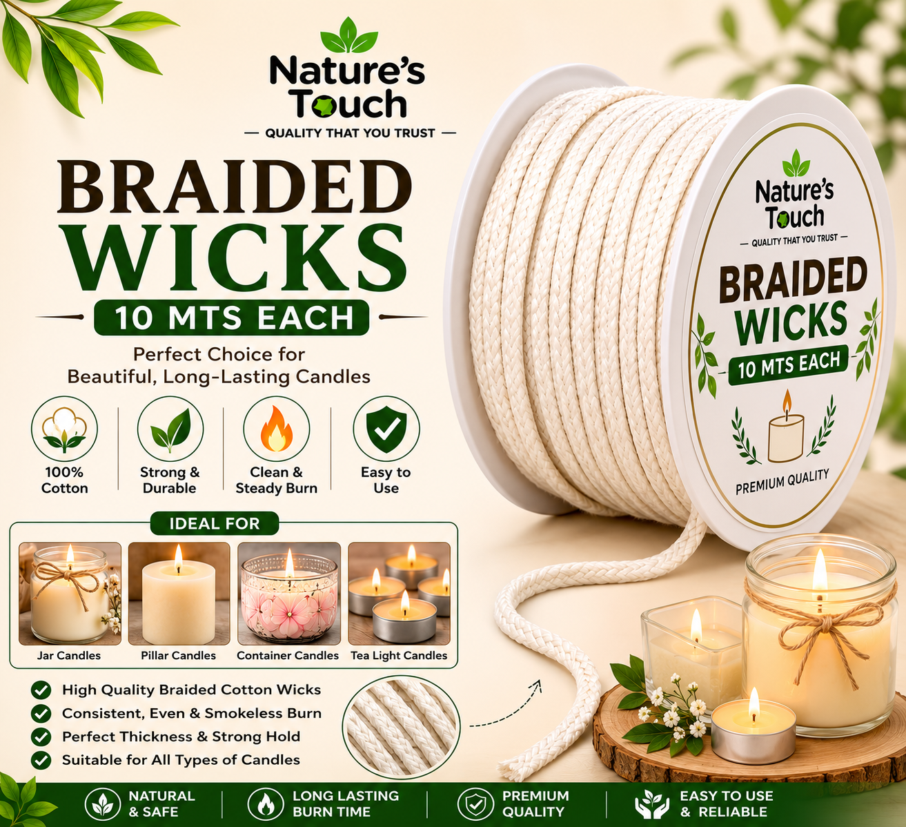 Nature's Touch Candle Wicks