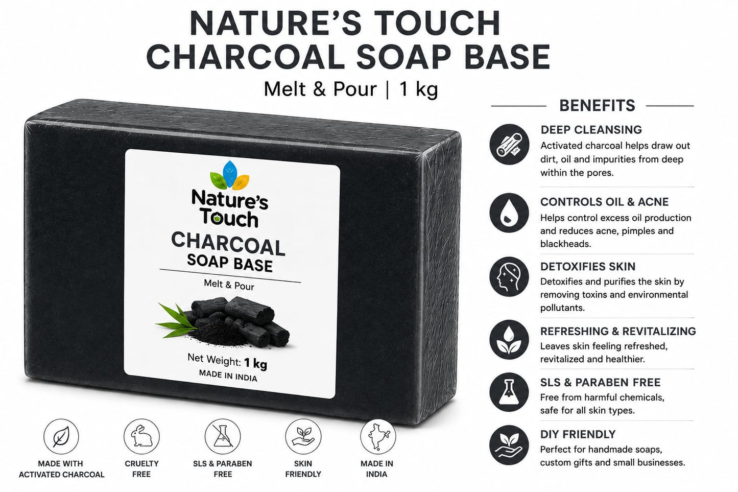 Activated Charcoal Melt and Pour Soap Base