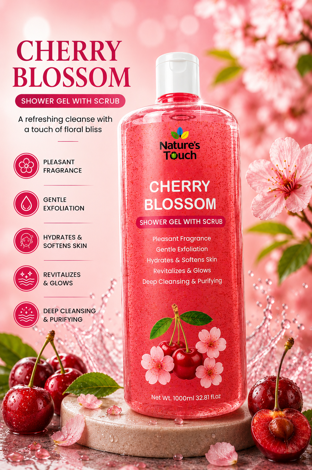 Nature's Touch Shower Gel with Scrub