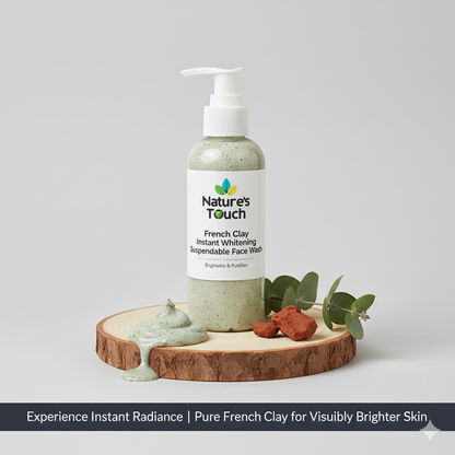Nature's Touch | French Clay Suspendable Face Wash for Instant Brightening & Deep Cleanse