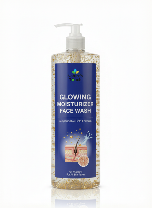 Natures Touch Glowing Moisturizer Face Wash | Suspendable Gold Formula