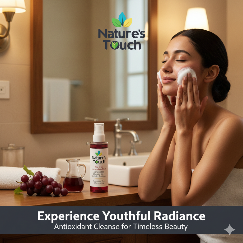 Nature's Touch | Red Wine Foaming Face Wash: Antioxidant Cleanse for Youthful Radiance
