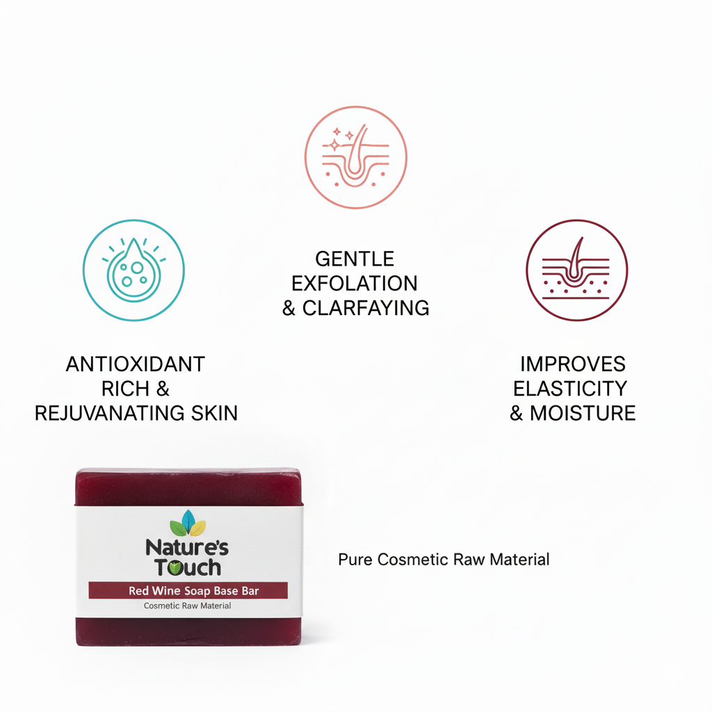 Bulk Red Wine Melt and Pour Soap Base | Antioxidant Rich Cosmetic Raw Material