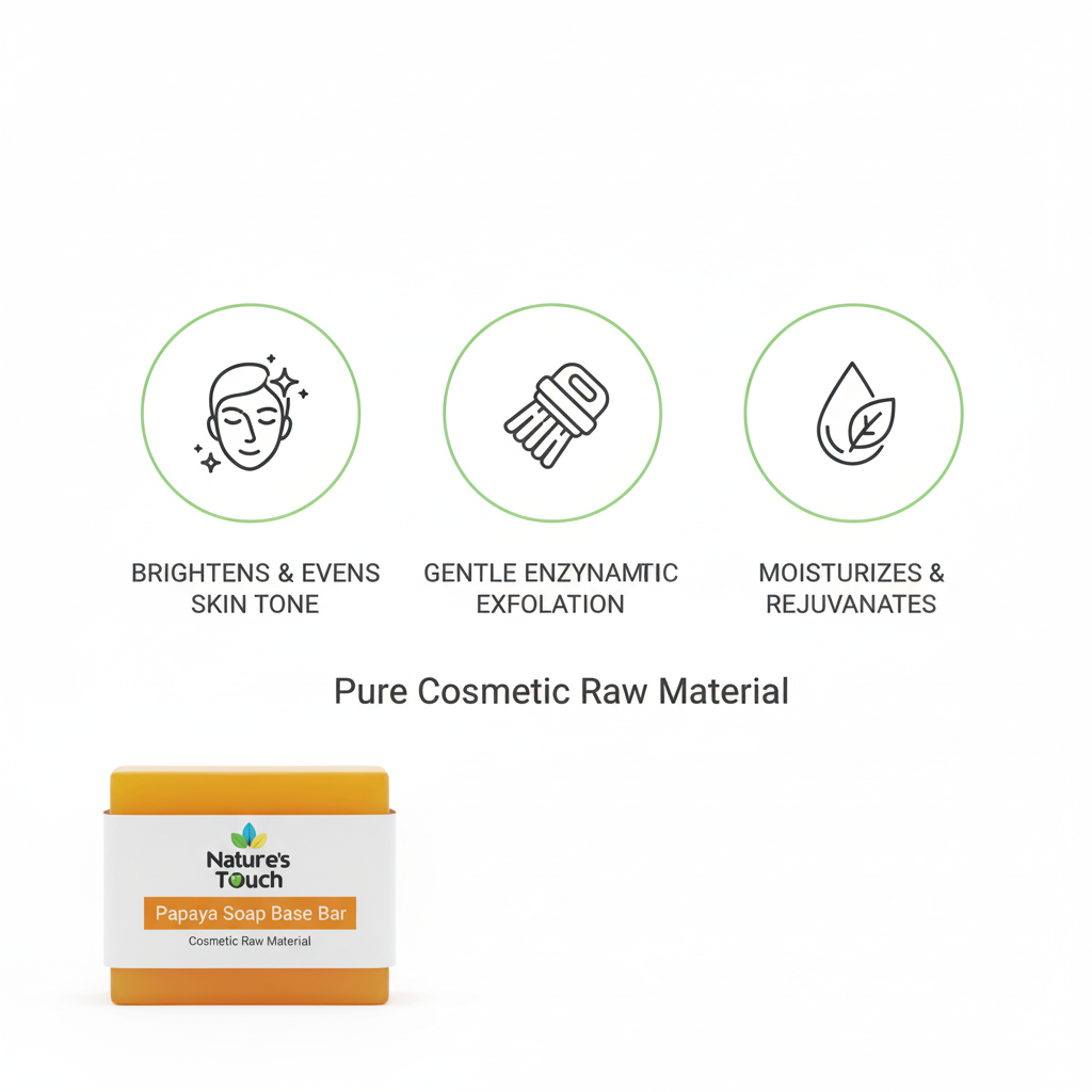 Bulk Papaya Melt and Pour Soap Base | Natural Exfoliating Cosmetic Raw Material
