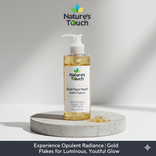 Nature's Touch | Luxury 24K Gold Flakes Face Wash for Instant Radiance & Glow