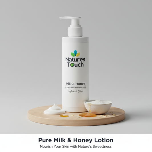 Nature's Touch | Milk & Honey Nourishing Body Lotion for Soft, Supple Skin