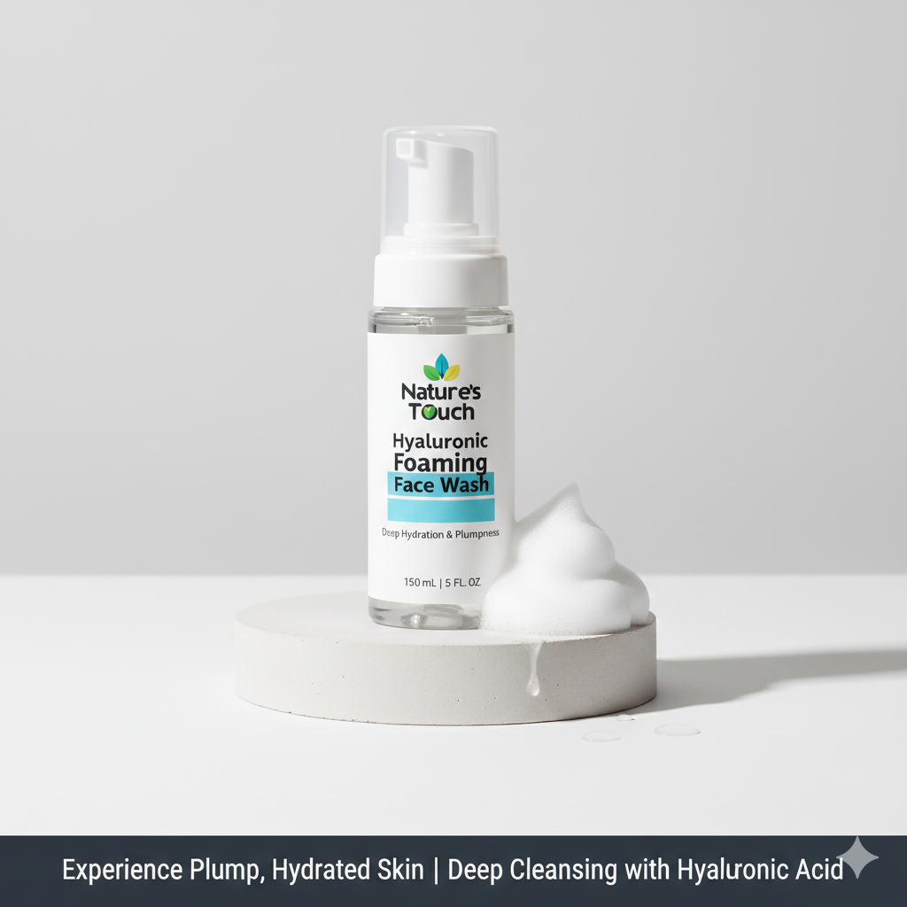 Nature's Touch | Hyaluronic Acid Foaming Face Wash: Hydrating & Plumping Cleanser