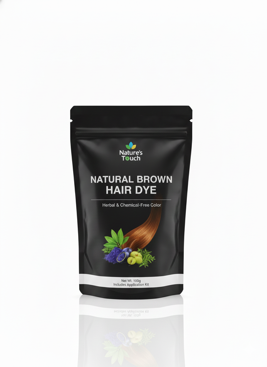 Natures Touch Natural Brown Hair Dye | Herbal & Chemical-Free Color