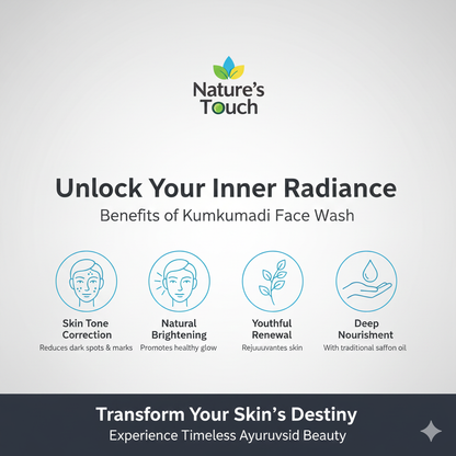 Nature's Touch | Kumkumadi Transparent Face Wash for Ayurvedic Brightening & Tone