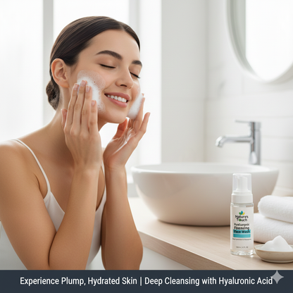 Nature's Touch | Hyaluronic Acid Foaming Face Wash: Hydrating & Plumping Cleanser