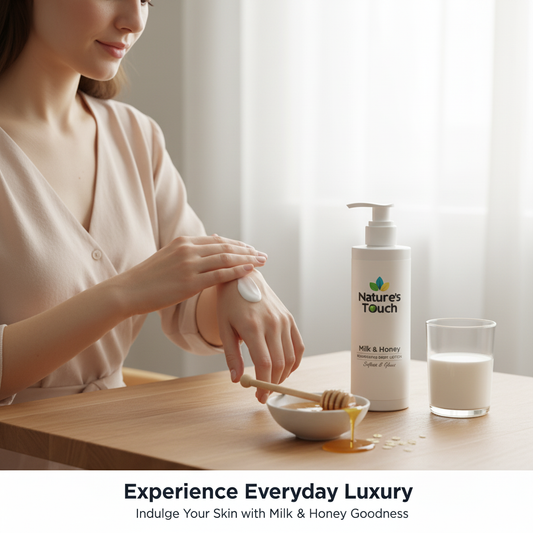 Nature's Touch | Milk & Honey Nourishing Body Lotion for Soft, Supple Skin