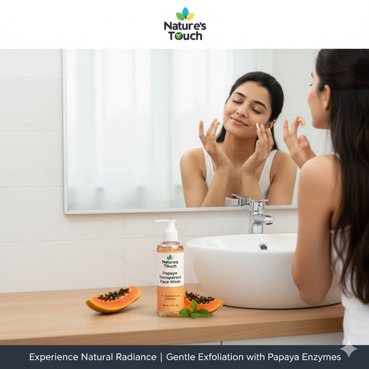 Nature's Touch | Papaya Transparent Face Wash for Gentle Exfoliation & Brightening
