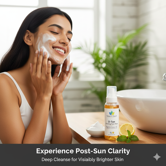 Nature's Touch | D-Tan Foaming Face Wash: Sun Tan Removal & Brightening Cleanser