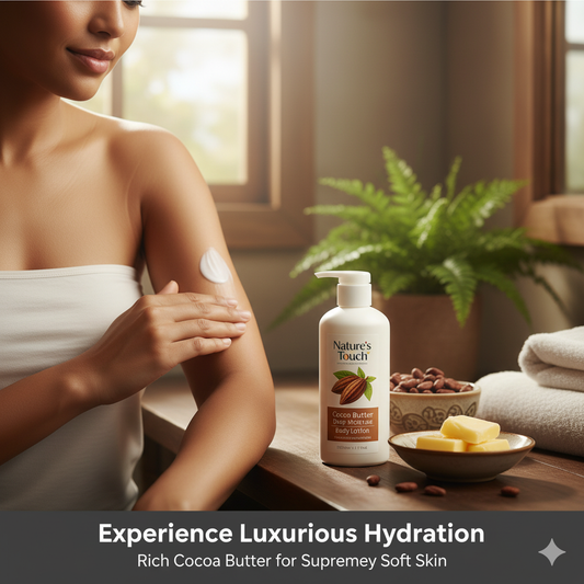 Nature's Touch | Cocoa Butter Deep Moisture Body Lotion for Intensive Hydration
