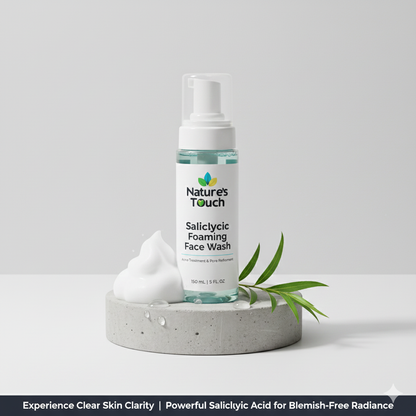 Nature's Touch | Salicylic Acid Foaming Face Wash: BHA Exfoliant for Acne & Blackheads