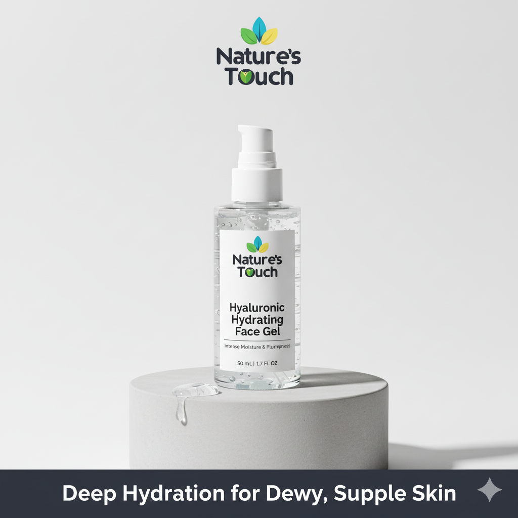 Nature's Touch | Hyaluronic Acid Hydrating Face Gel for Intense 24-Hour Moisture