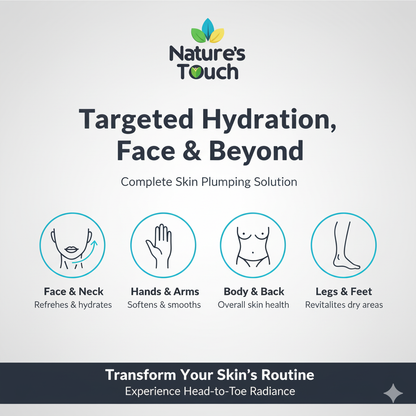 Nature's Touch | Hyaluronic Acid Hydrating Face Gel for Intense 24-Hour Moisture