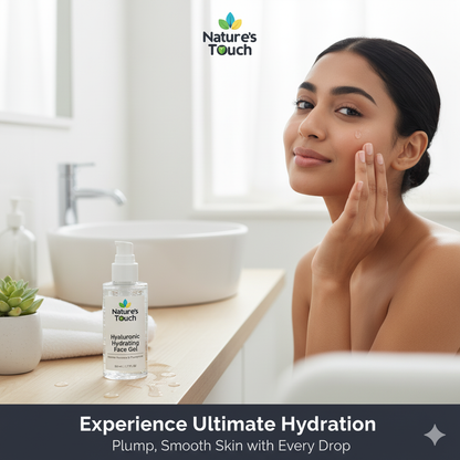 Nature's Touch | Hyaluronic Acid Hydrating Face Gel for Intense 24-Hour Moisture