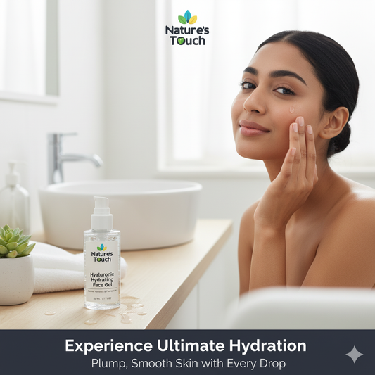 Nature's Touch | Hyaluronic Acid Hydrating Face Gel for Intense 24-Hour Moisture