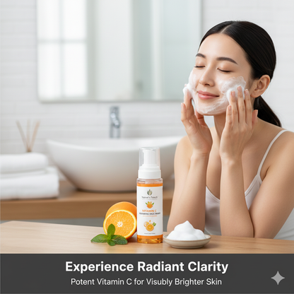 Nature's Touch | Vitamin C Foaming Face Wash for Brightening & Antioxidant Protection
