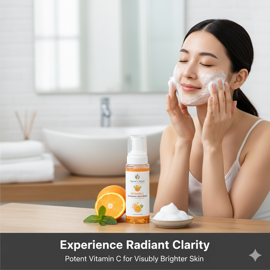 Nature's Touch | Vitamin C Foaming Face Wash for Brightening & Antioxidant Protection