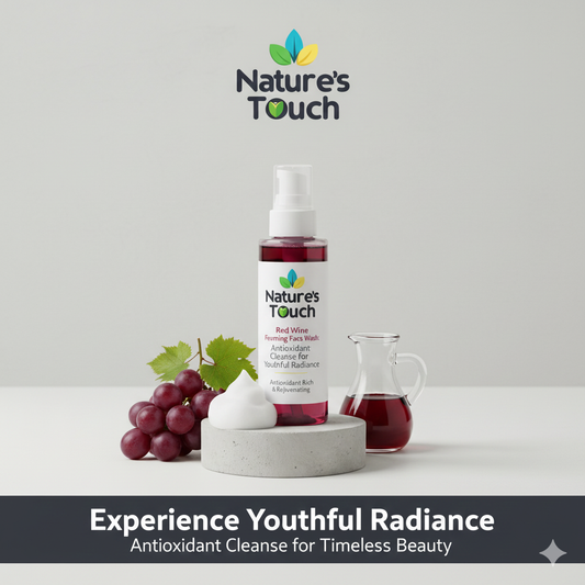Nature's Touch | Red Wine Foaming Face Wash: Antioxidant Cleanse for Youthful Radiance
