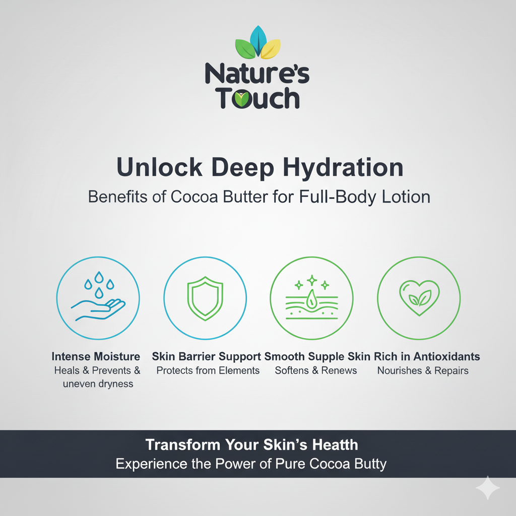 Nature's Touch | Cocoa Butter Deep Moisture Body Lotion for Intensive Hydration