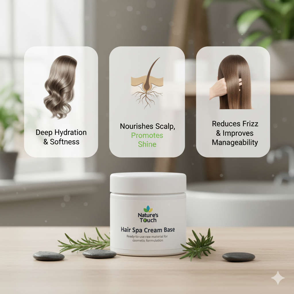 Hair Spa Cream Base | Ready-to-Use Deep Conditioning Raw Material | Nature's Touch