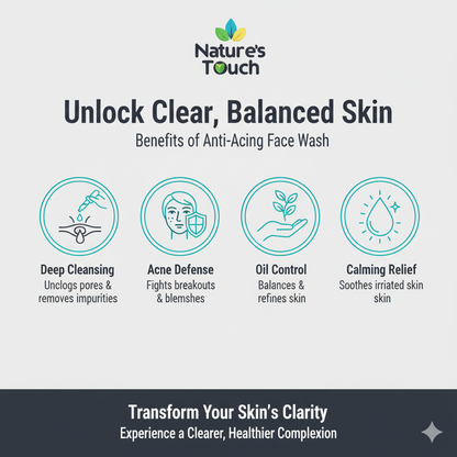 Nature's Touch | Anti-Acne Foaming Face Wash: Blemish Control & Oil Regulation