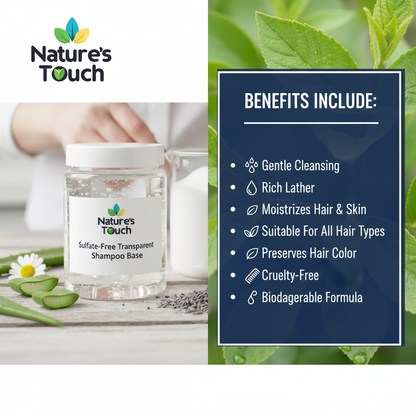 Sulfate-Free Transparent Shampoo Base | Gentle & Ready-to-Use Cosmetic Raw Material