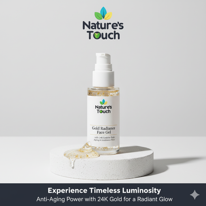 Nature's Touch | Gold Radiance Face Gel with 24K Gold for Anti-Aging & Luminous Skin