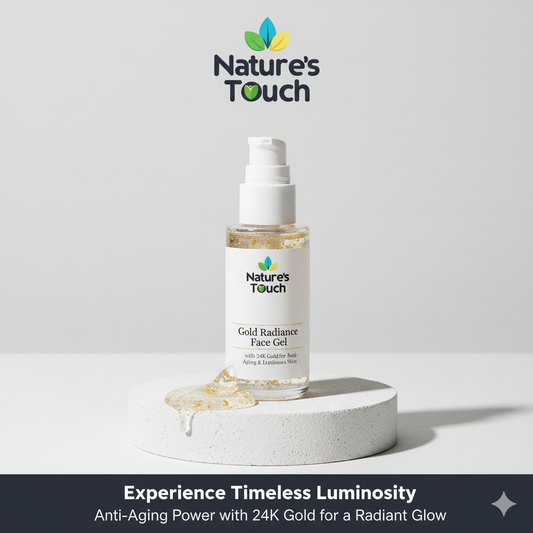 Nature's Touch | Gold Radiance Face Gel with 24K Gold for Anti-Aging & Luminous Skin