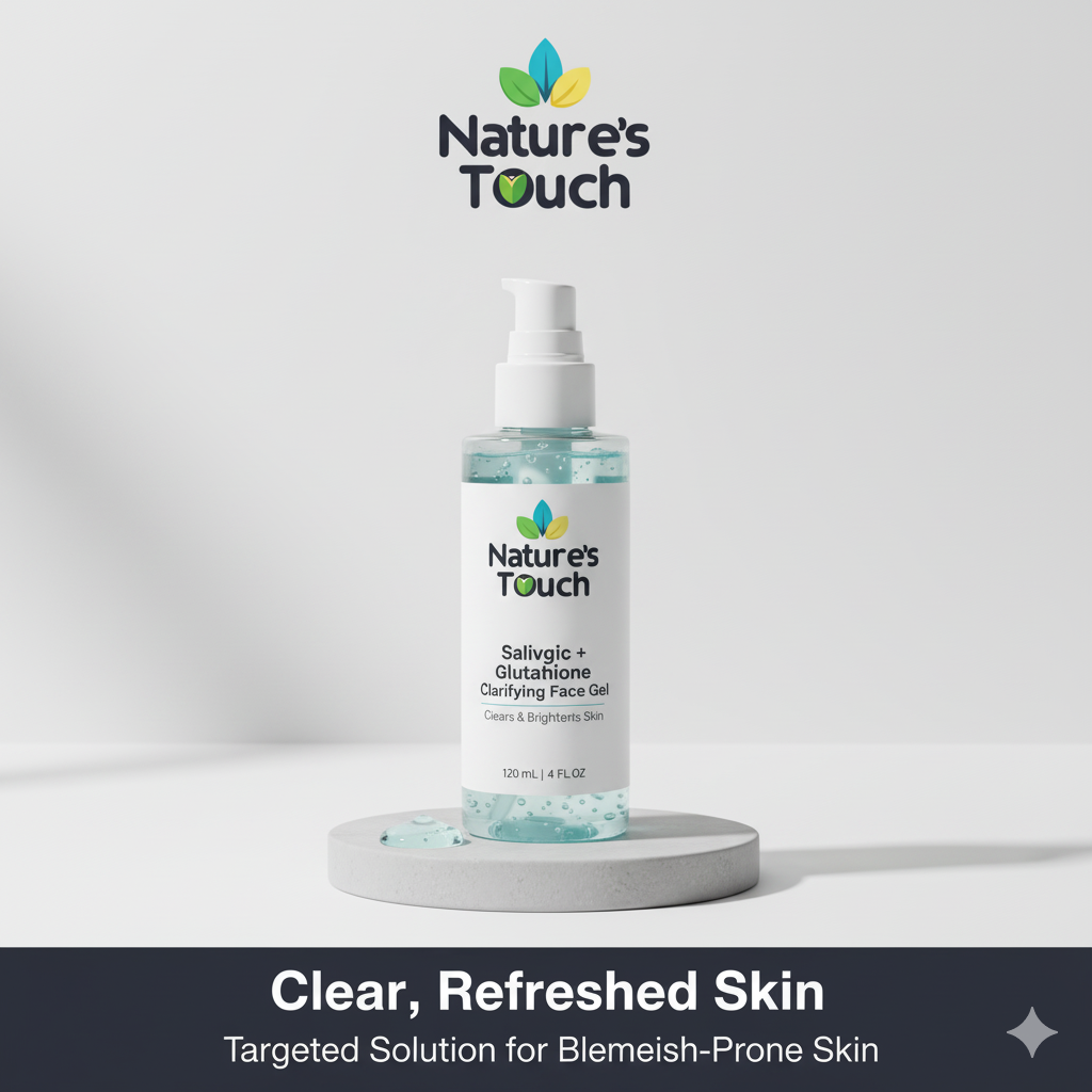 Nature's Touch | Salicylic Acid + Glutathione Clarifying Face Gel for Acne & Brightening