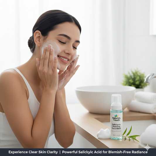 Nature's Touch | Salicylic Acid Foaming Face Wash: BHA Exfoliant for Acne & Blackheads