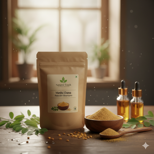 Nature's Touch Bulk Methi Dana Powder (Fenugreek Seed Powder) | Premium Cosmetic Raw Material for Shampoo & Hair Care