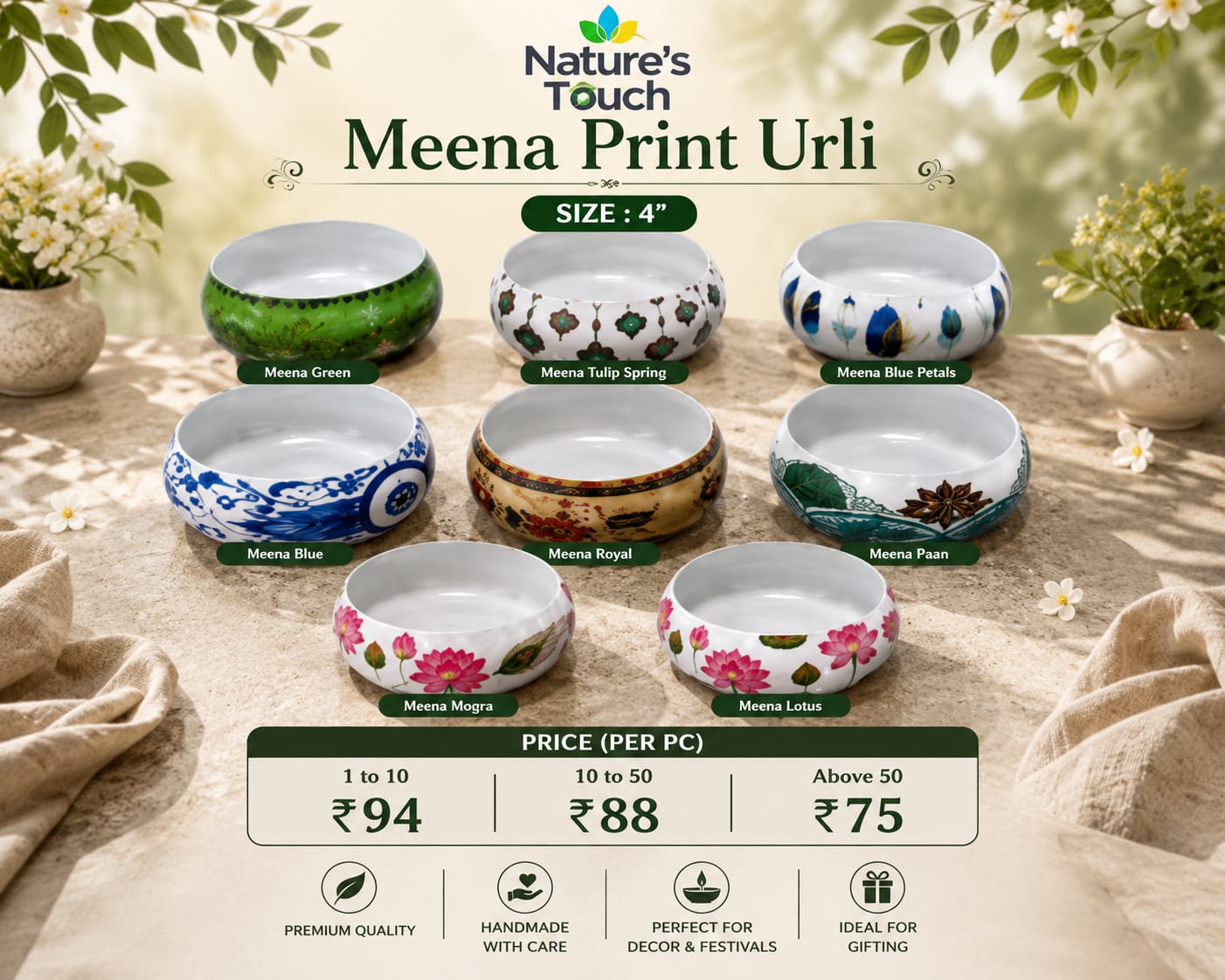 Nature's Touch Candle Urli Moulds