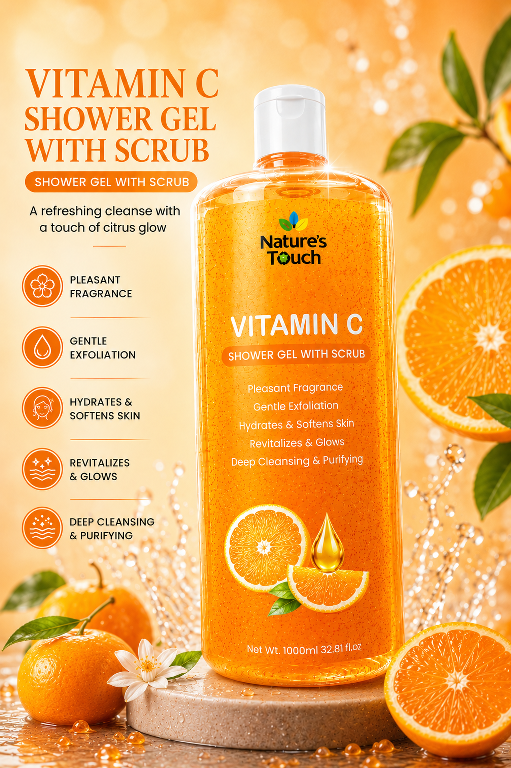 Nature's Touch Shower Gel with Scrub