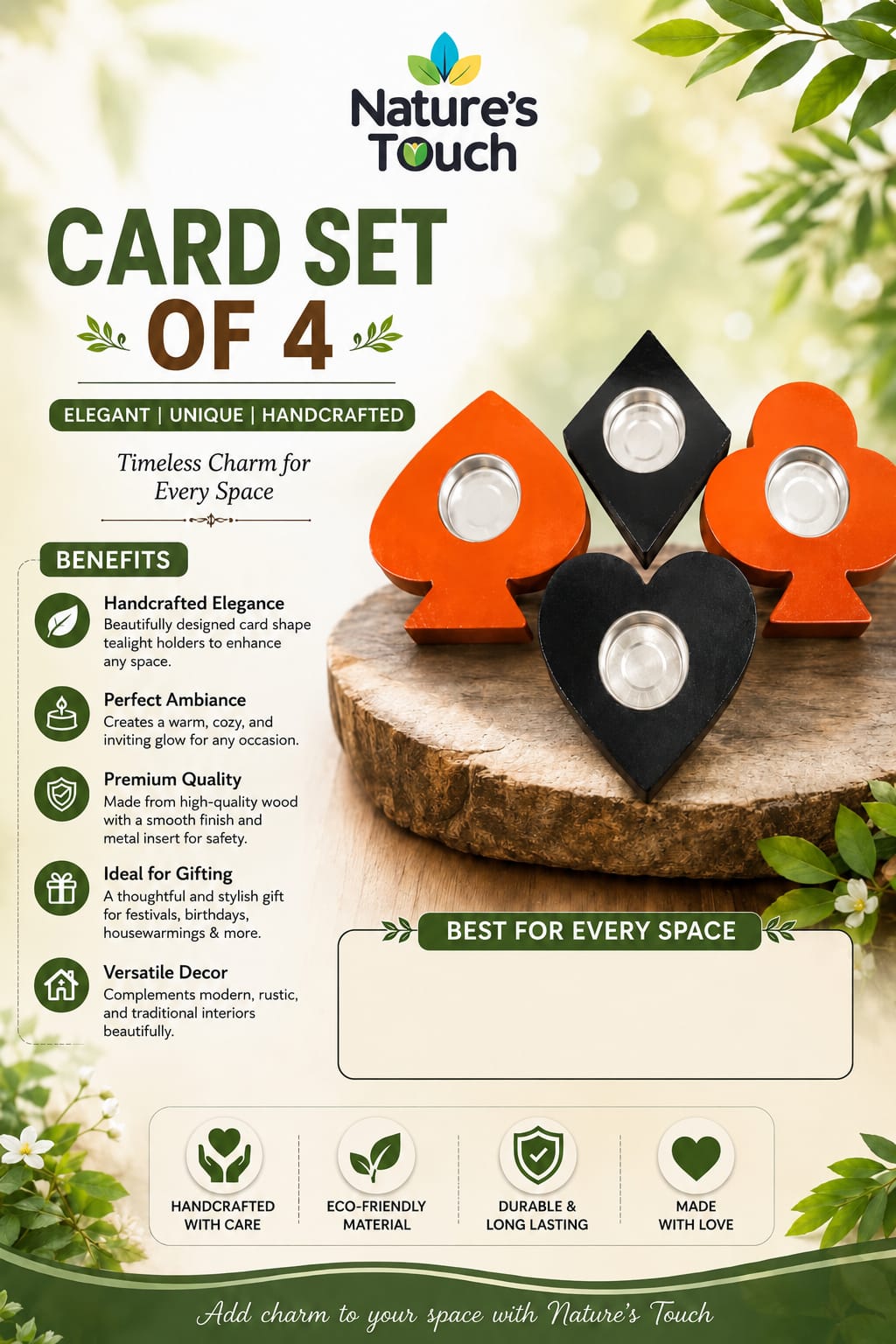 Nature's Touch Wooden Candle Moulds