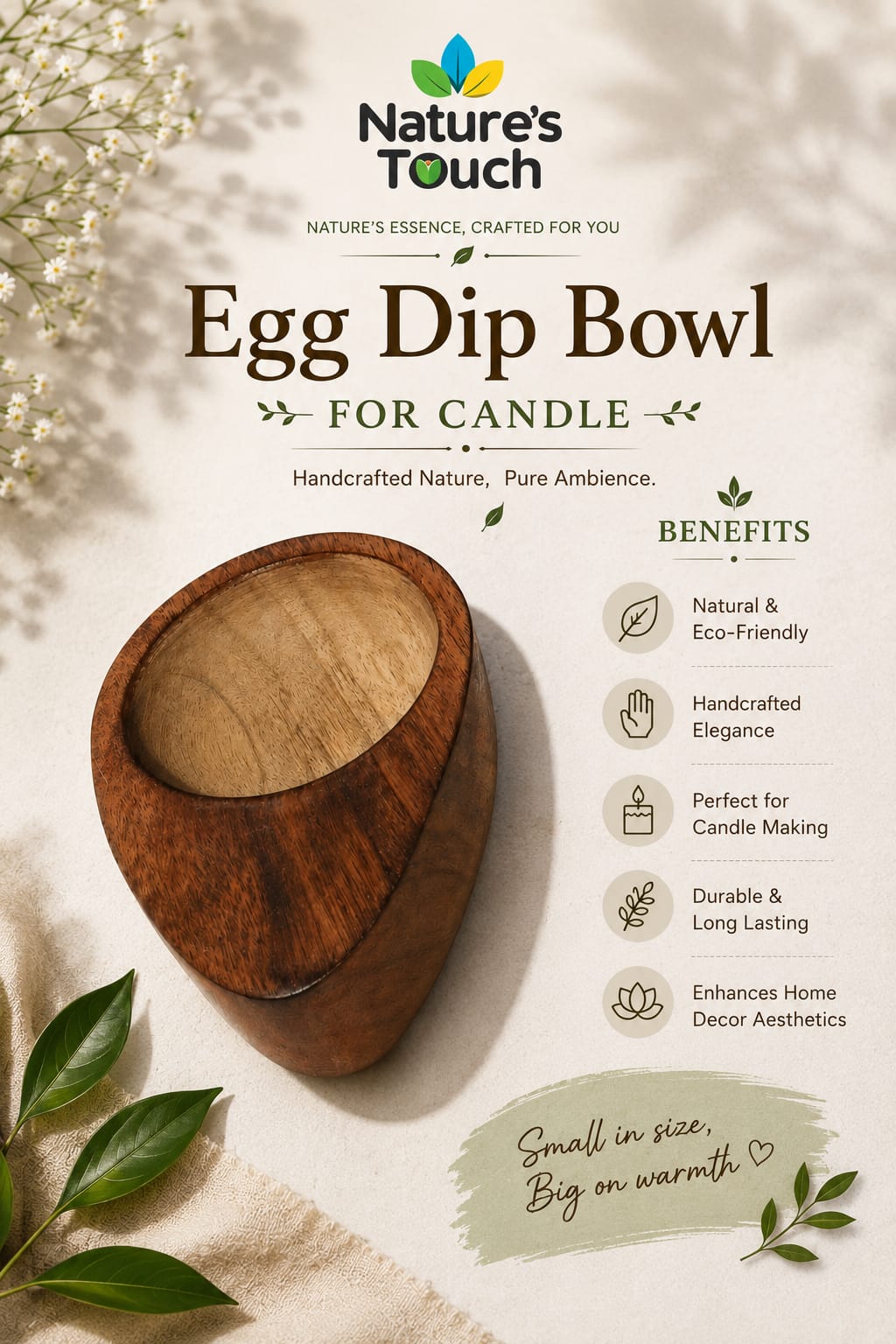 Nature's Touch Wooden Candle Moulds