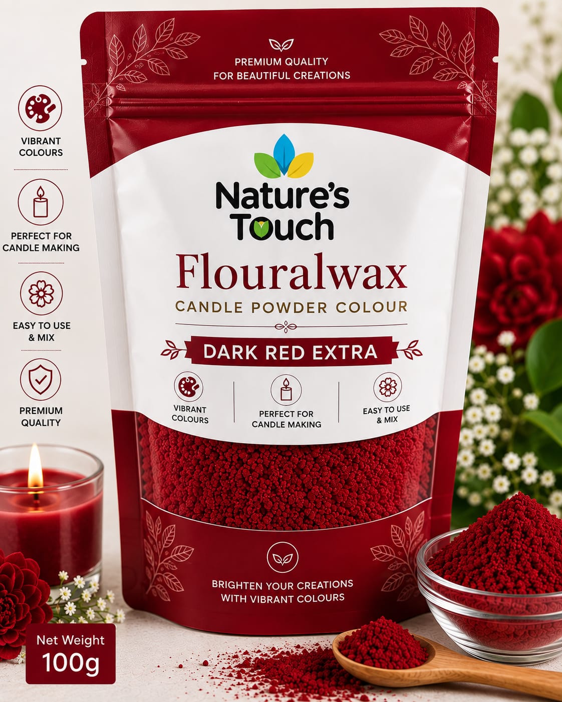 Nature's Touch FloralWax Candle Powder Colours