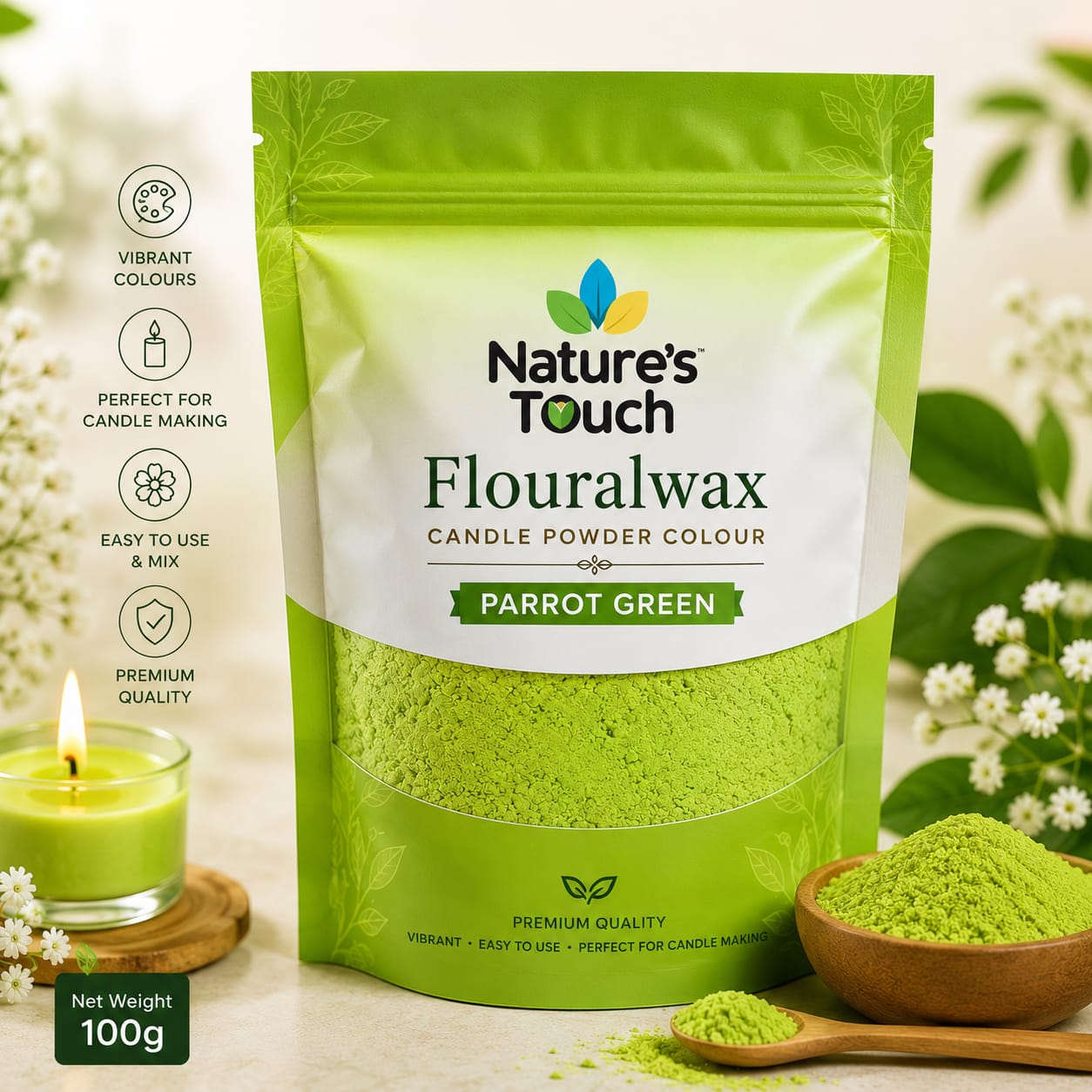 Nature's Touch FloralWax Candle Powder Colours